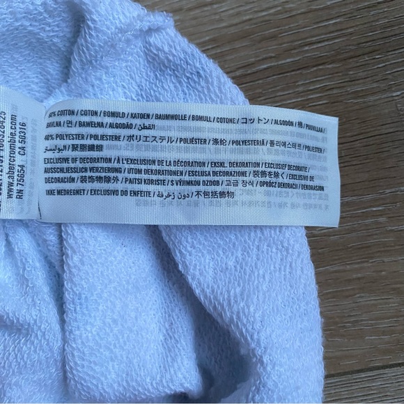 Hollister crewneck crop top long sleeve pullover tie dye soft lounge wear - Picture 7 of 8